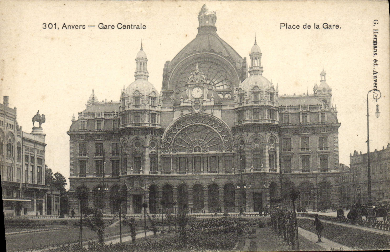 CPA Anvers Gare Centrale Place de la Gare