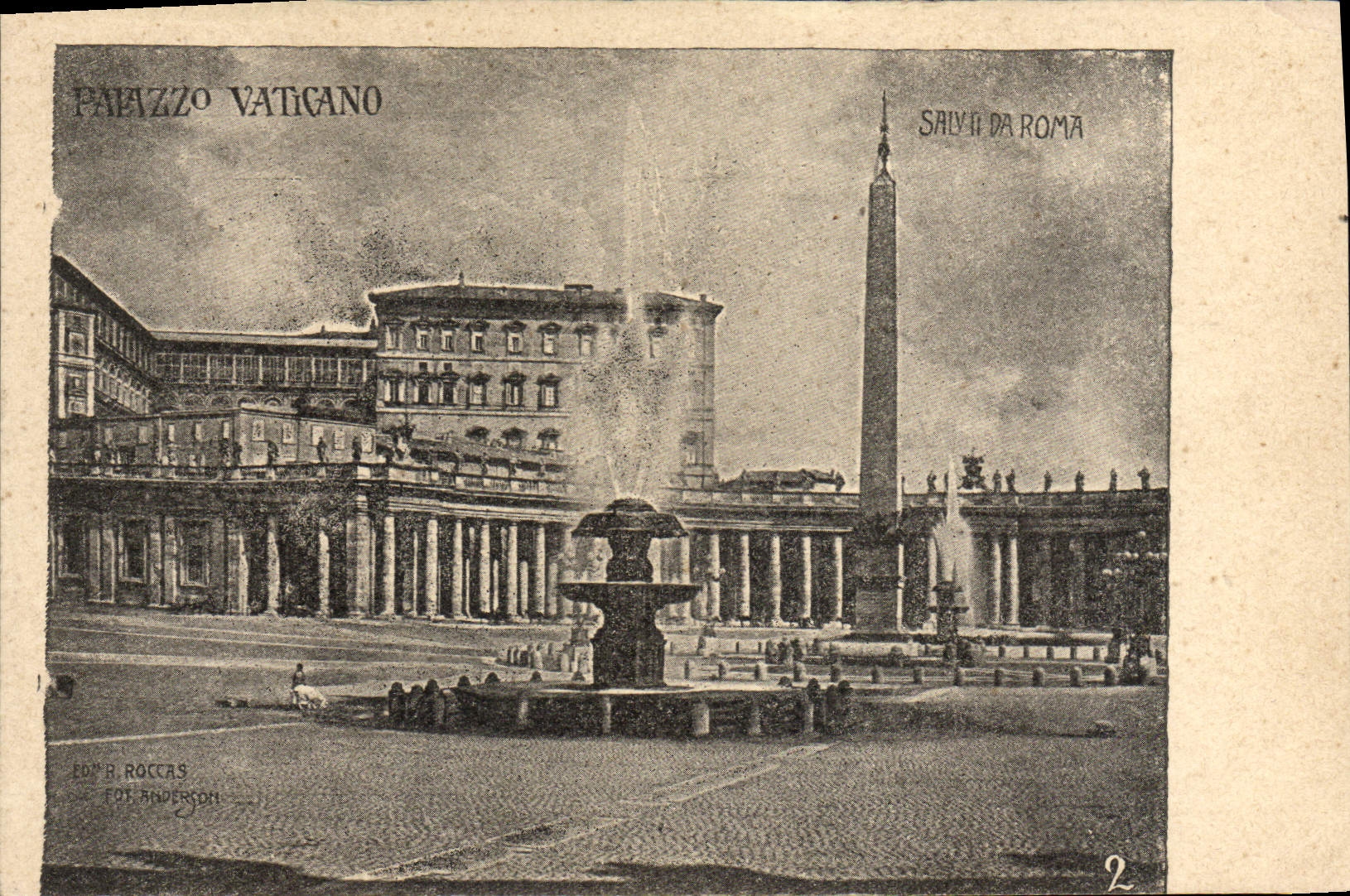 POSTAL Roma Palazzo Vaticano de la VENDIMIA