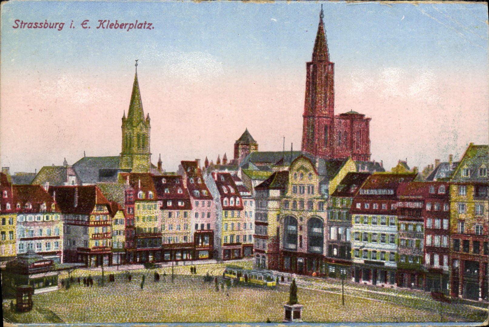 POSTAL Strassburg Kleberplatz de la VENDIMIA