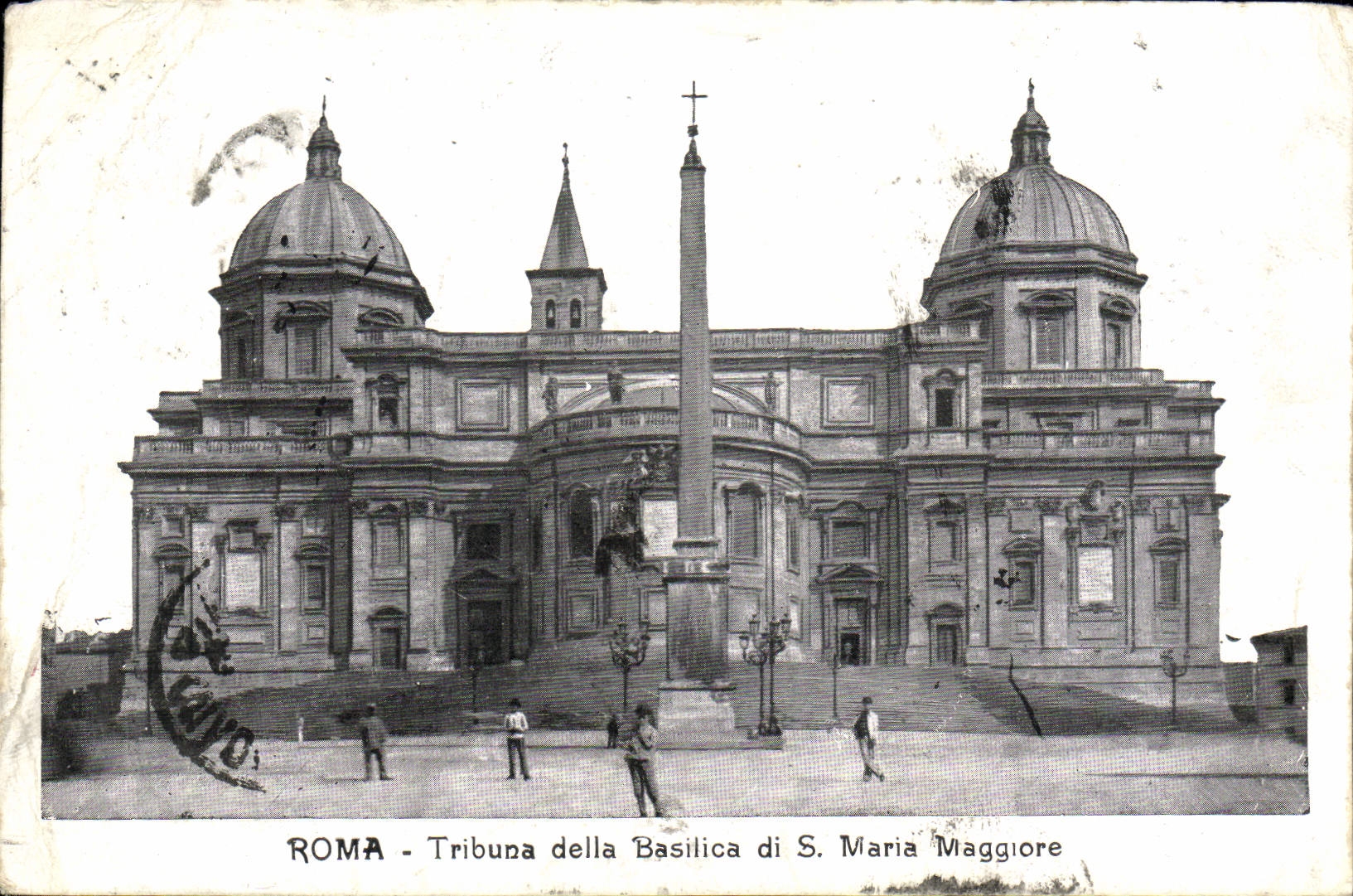 Della Basilica di S Maria Maggiore de Roma Tribuna de la POSTAL de la VENDIMIA