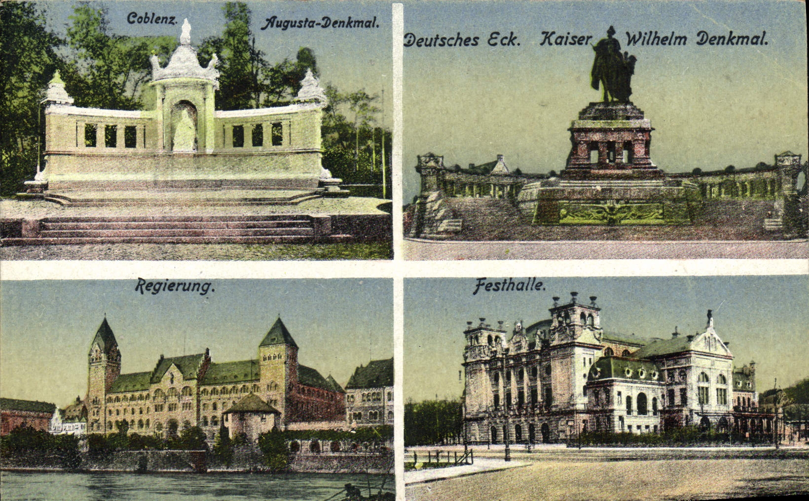 CPA Colblenz Augusta Denkmal Deutsches Eck