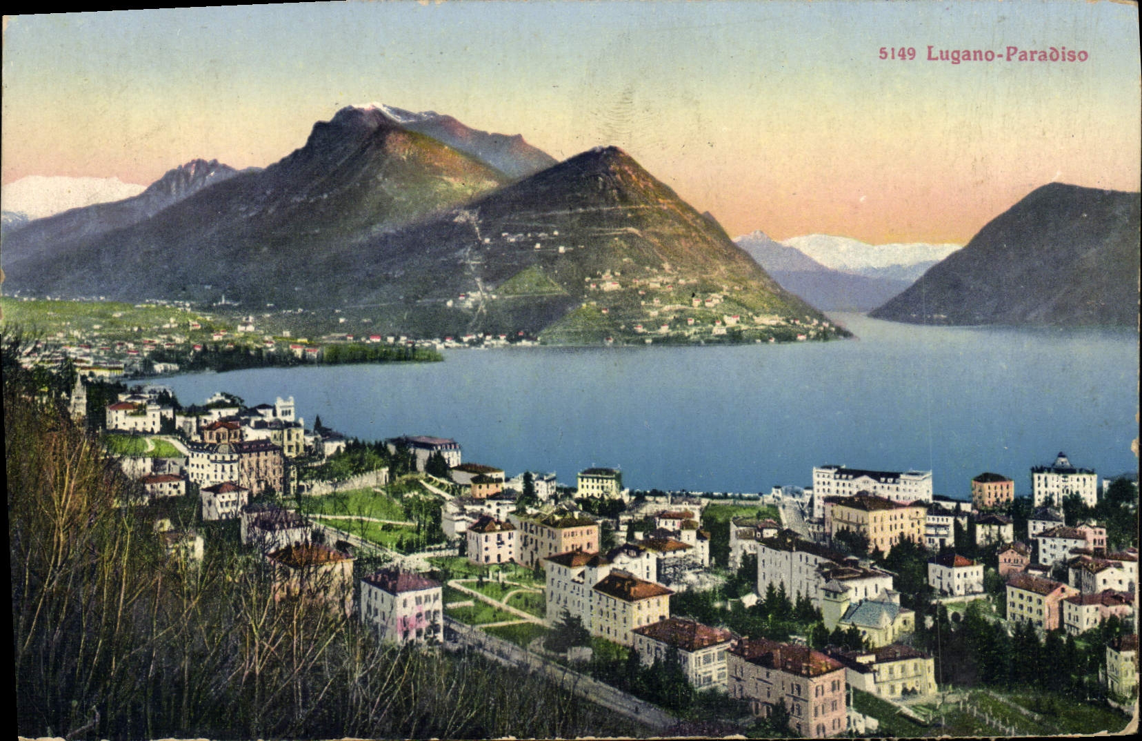 VINTAGE POSTCARD Lugano Paradiso