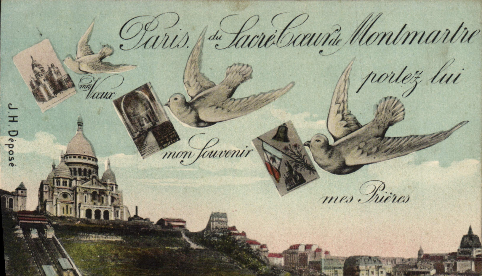 CPA Paris Montmartre Sacre Coeur Colombe