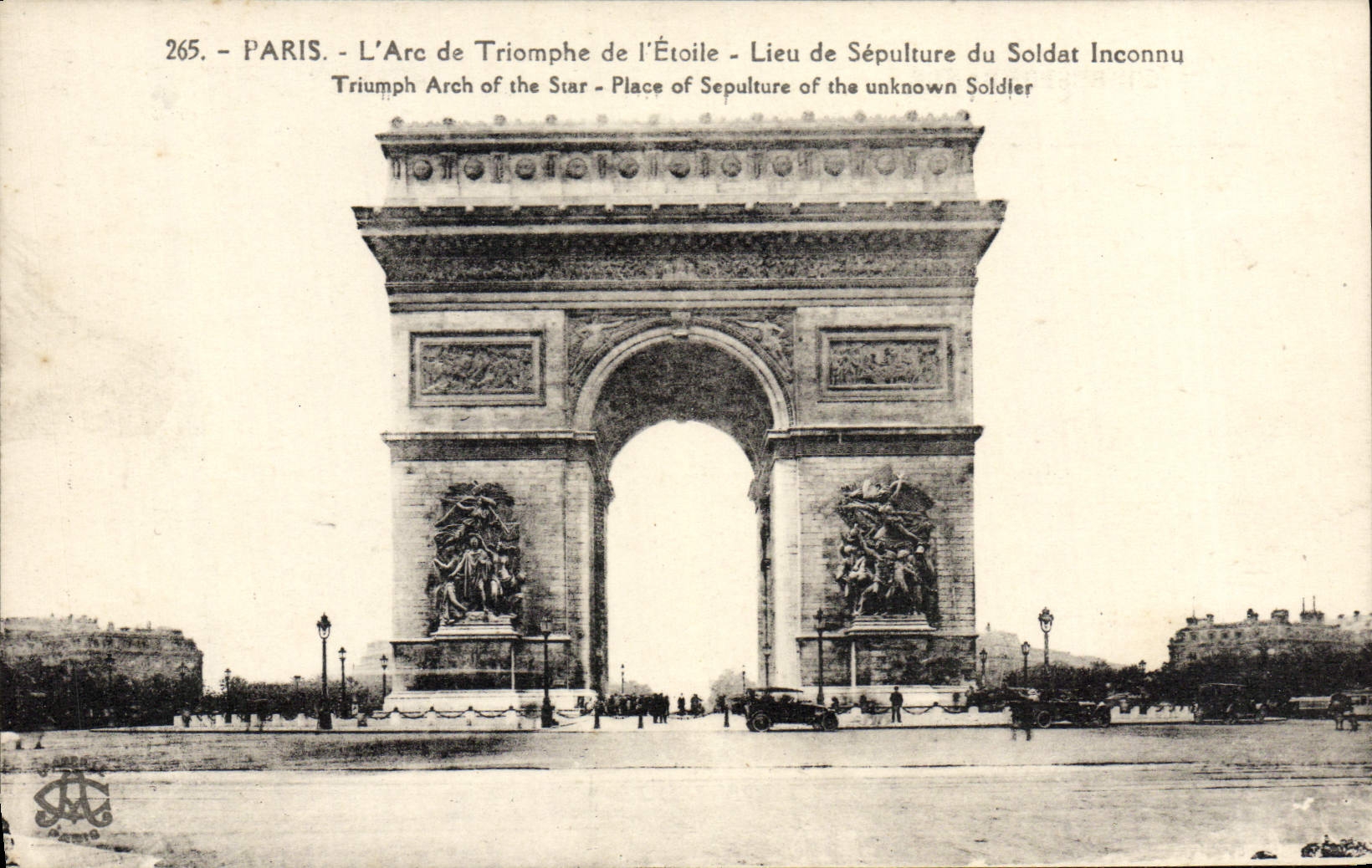 CPA Paris L'Arc de Triomphe de l'Etoile