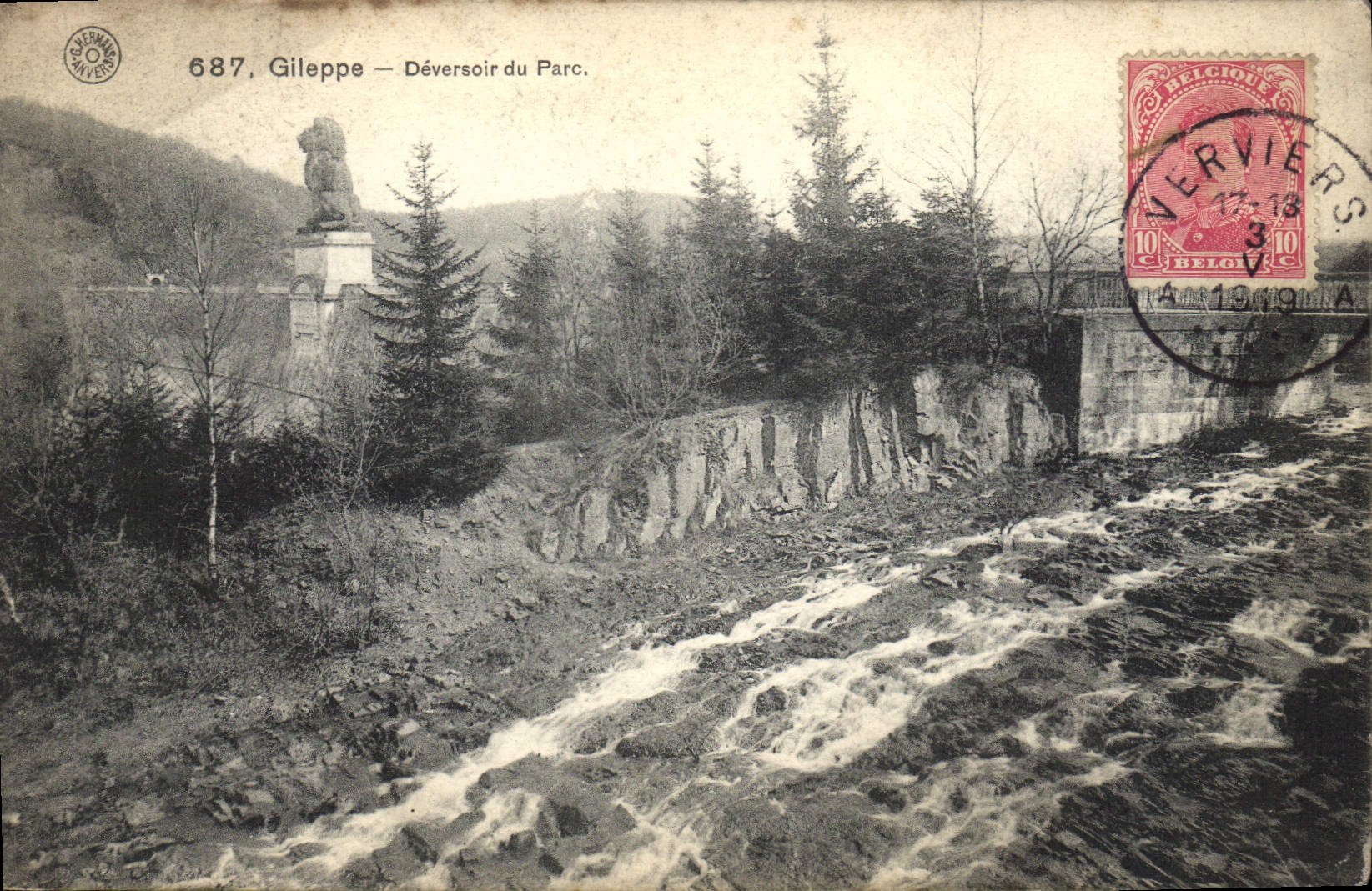 CPA Gileppe Deversoir du Parc Lion