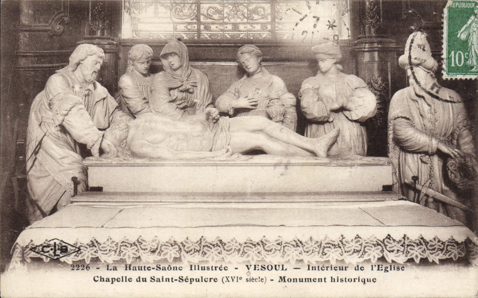 VINTAGE POSTCARD Interior Vesoul of the Church Vault of Holy Sepulchre