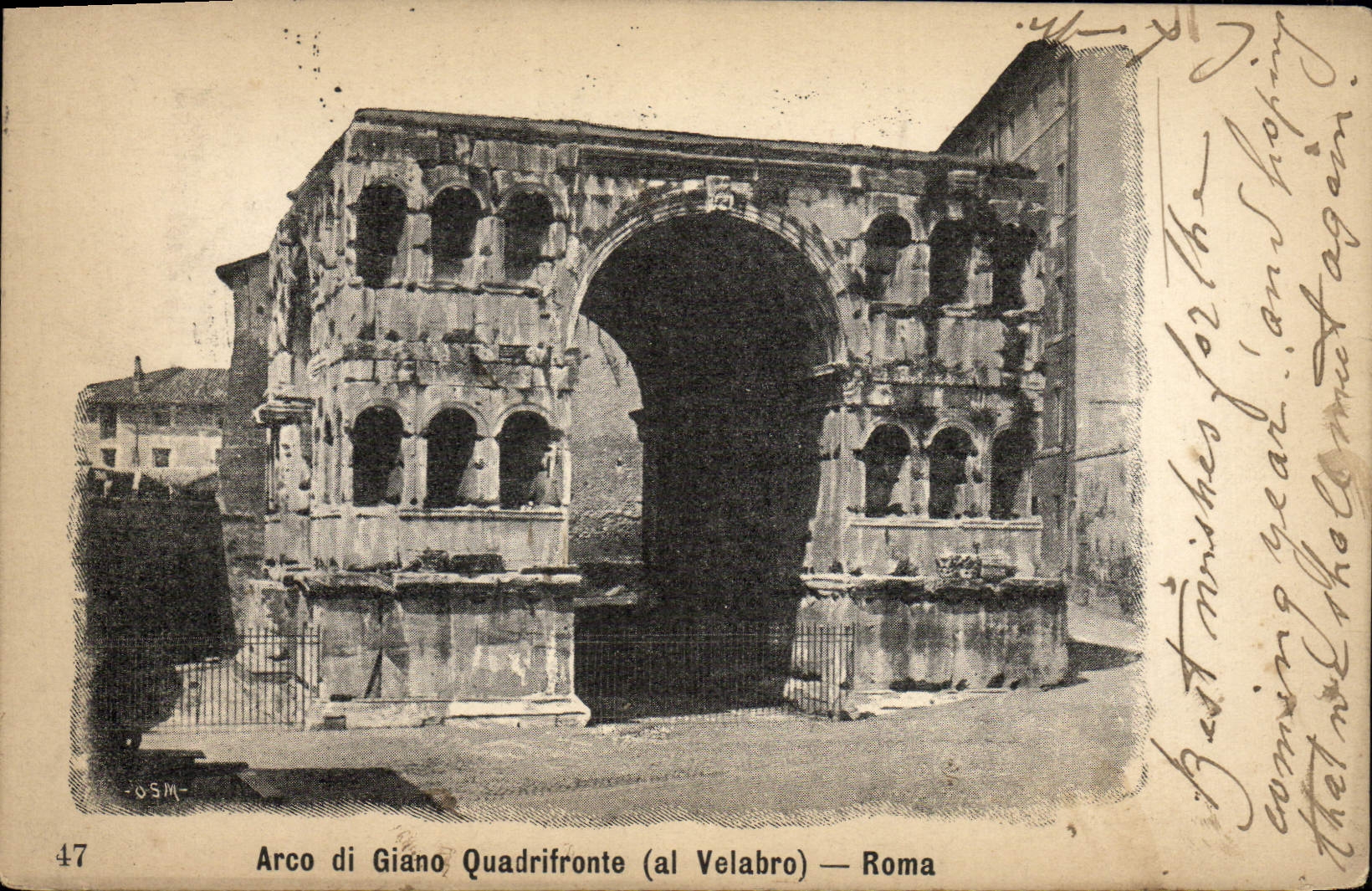 POSTAL Arco di Giano Quadrifronte Roma de la VENDIMIA