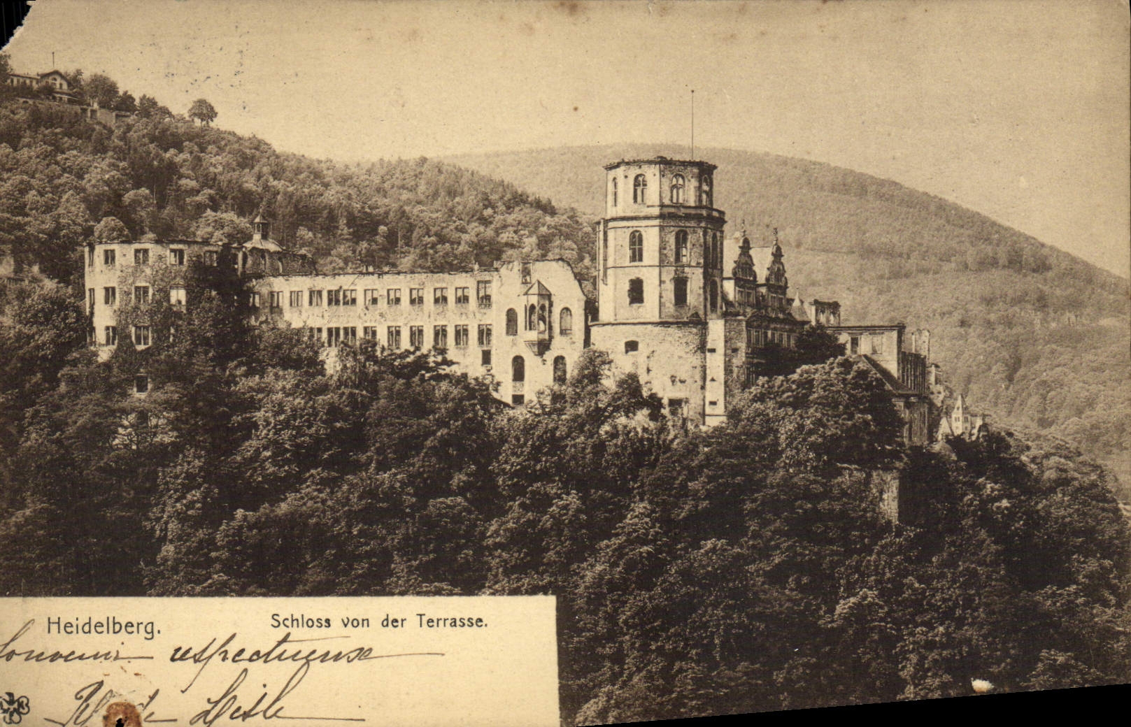 CPA Heidelberg Schloss Von der Terrasse