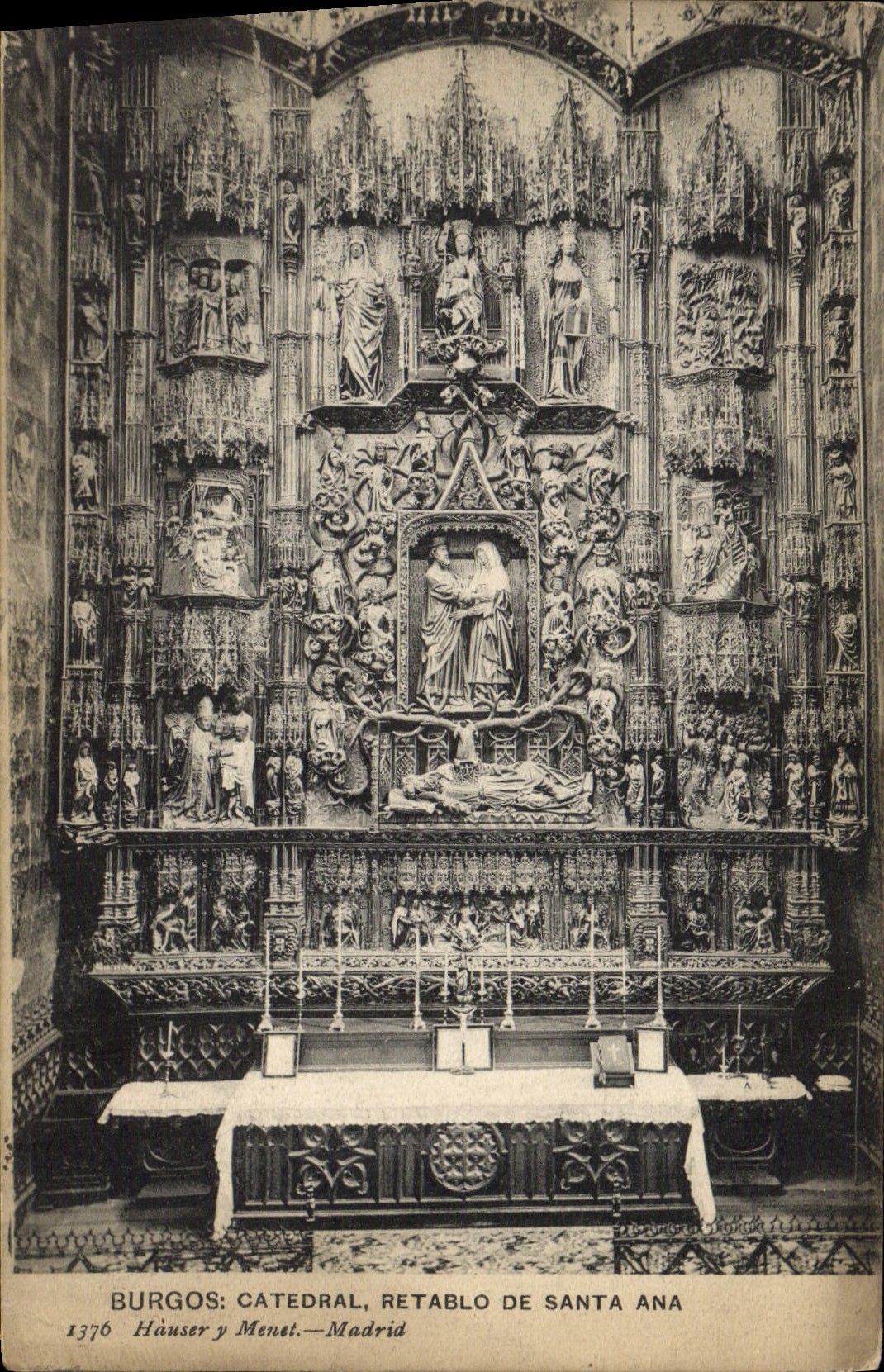 CPA Burgos Cathedral Retablo Se Santa Ana