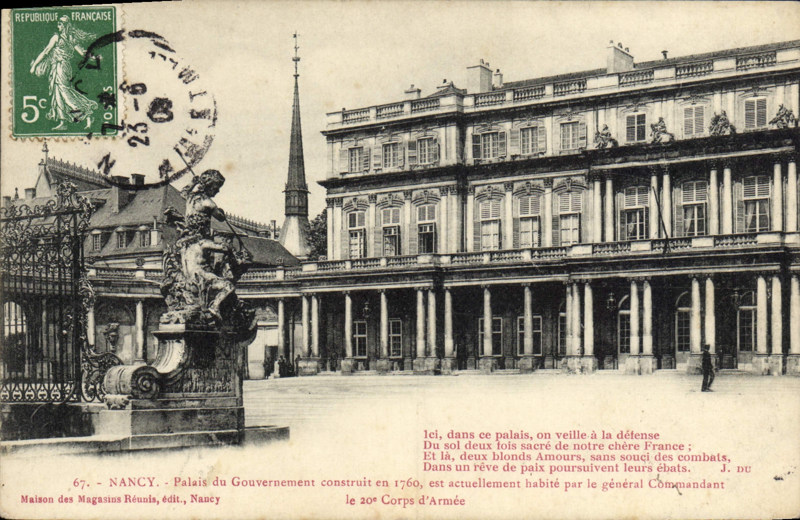 CPA Nancy Palais du Gouvernement 