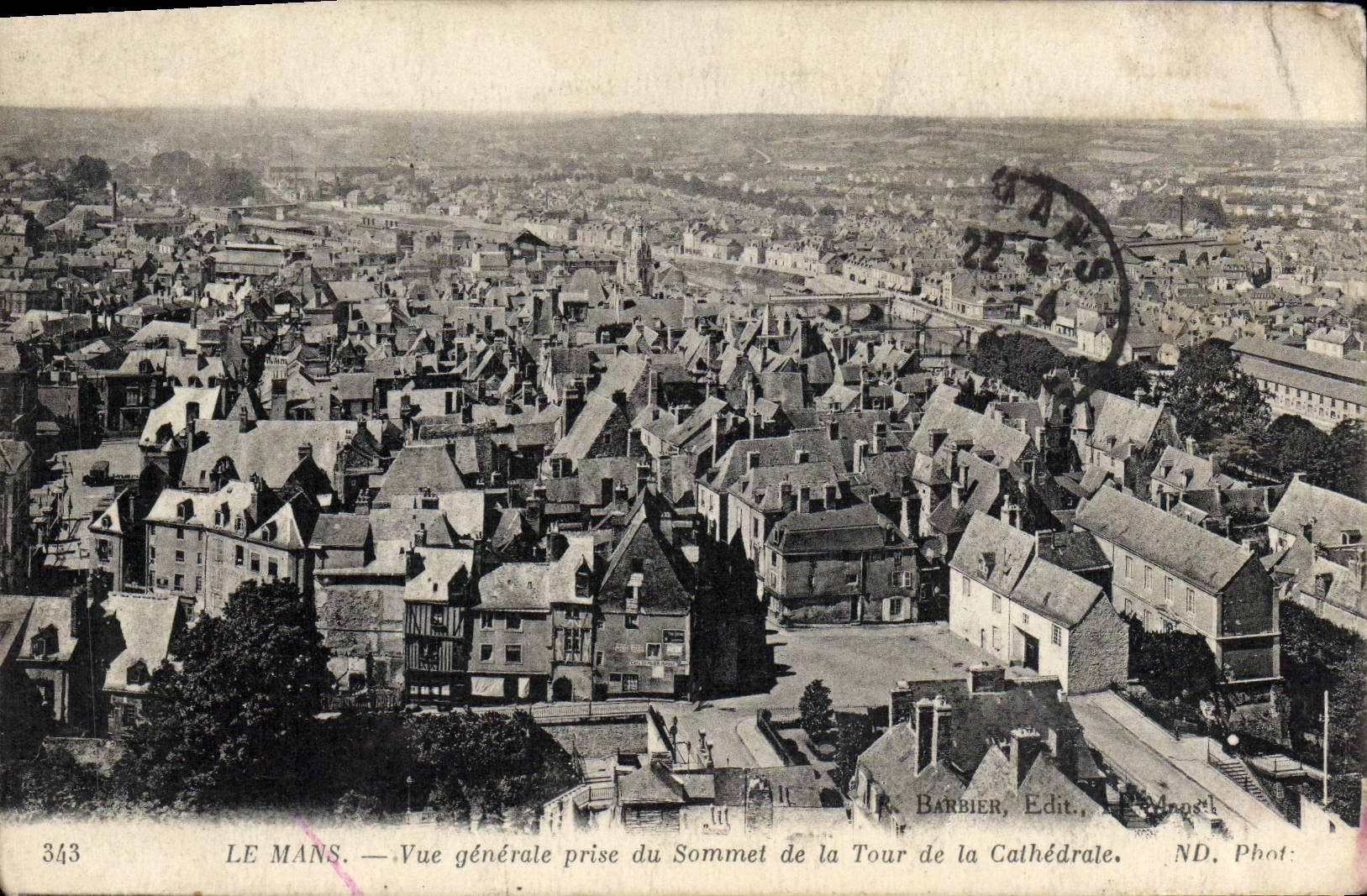 VINTAGE POSTCARD Mans View Taken of the Summit of the tower of the cathedral