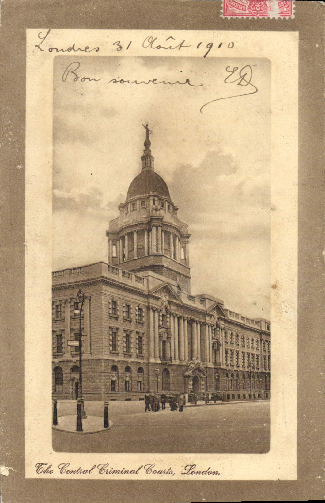 POSTAL de la VENDIMIA el Londres corto criminal cental