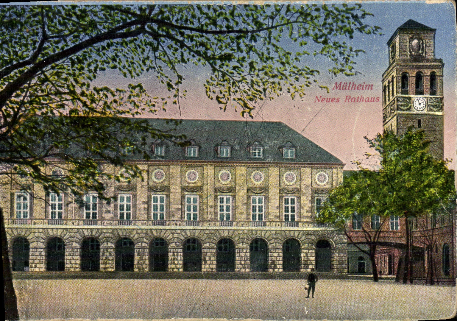 VINTAGE POSTCARD Mulheim Neues Rathaus