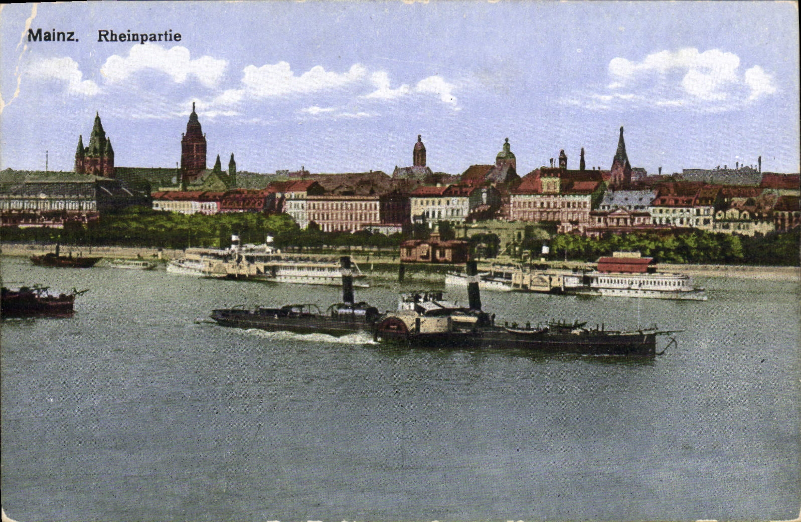 CPA Mainz Rheinpartie Bateau