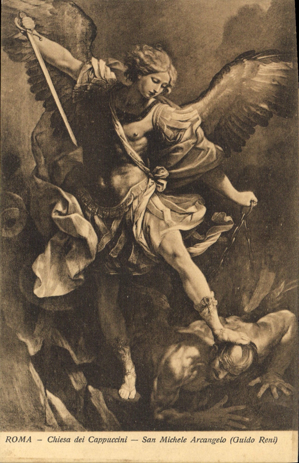 Dei Cappuccini San Micaela Arcangelo de Roma Chiesa de la POSTAL de la VENDIMIA