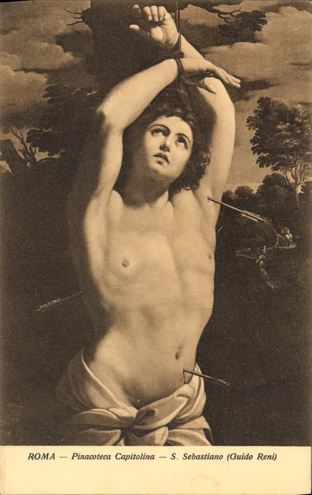 POSTAL Roma Pinacoteca Capitolina S Sebastiano Guido Reni de la VENDIMIA