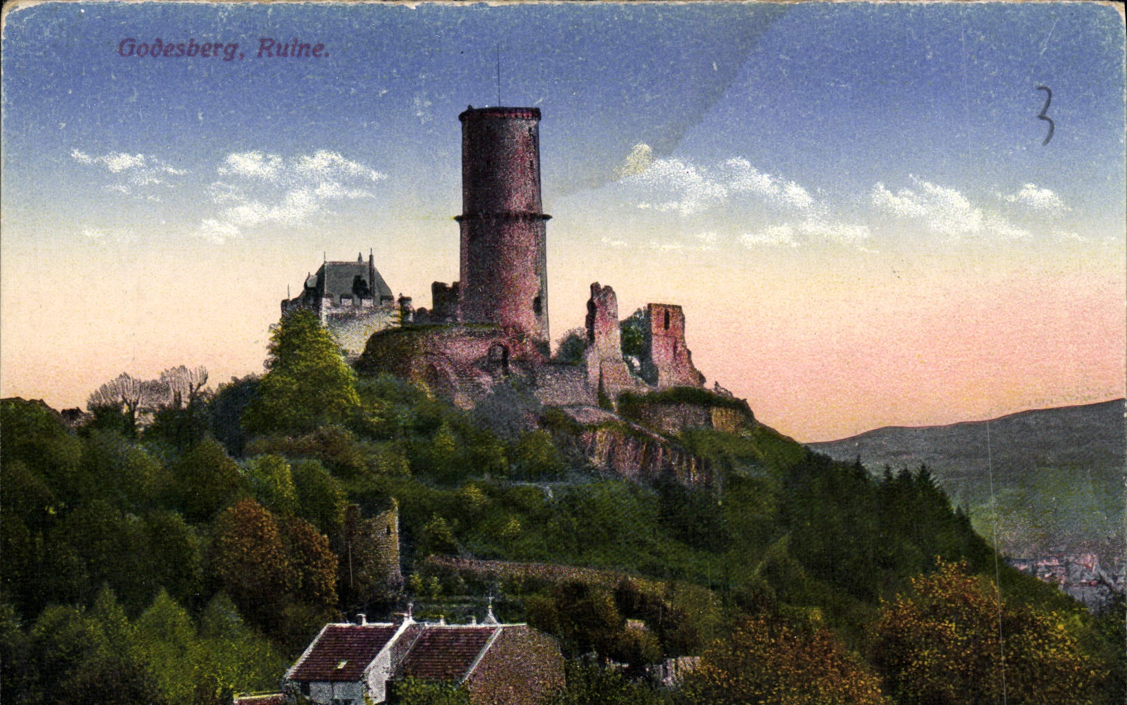 VINTAGE POSTCARD Godesberg Ruins