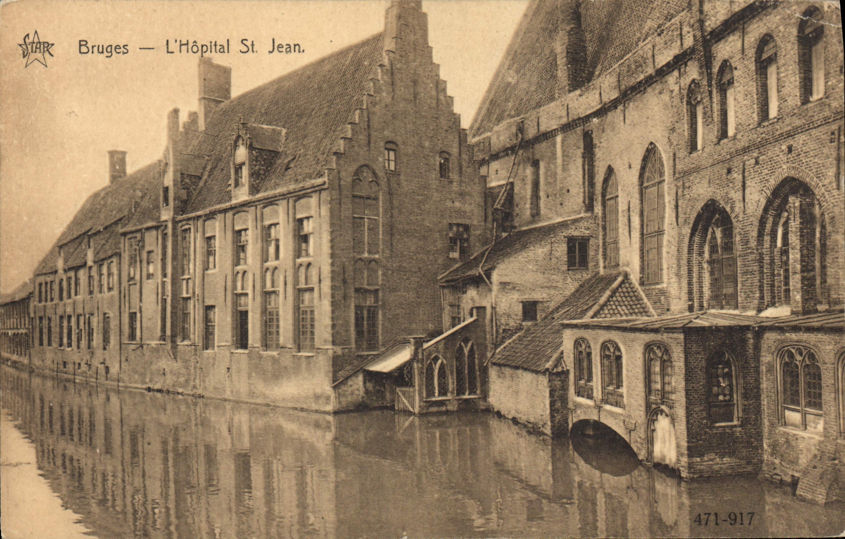 VINTAGE POSTCARD Bruges the Hospital St Jean