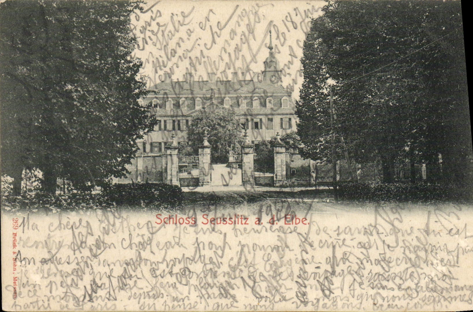 CPA Schloss Seusslitz a d Elbe