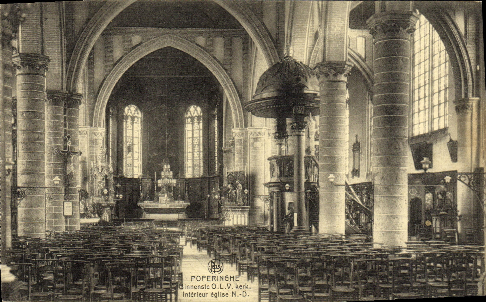 CPA Poperinghe Interieur eglise 