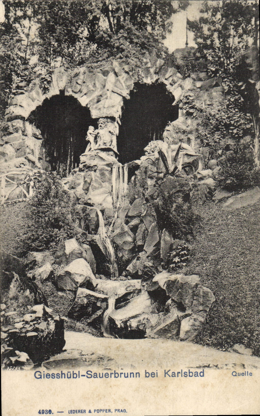 VINTAGE POSTCARD Giesshubl Sauerbrunn EIB Karlsbad