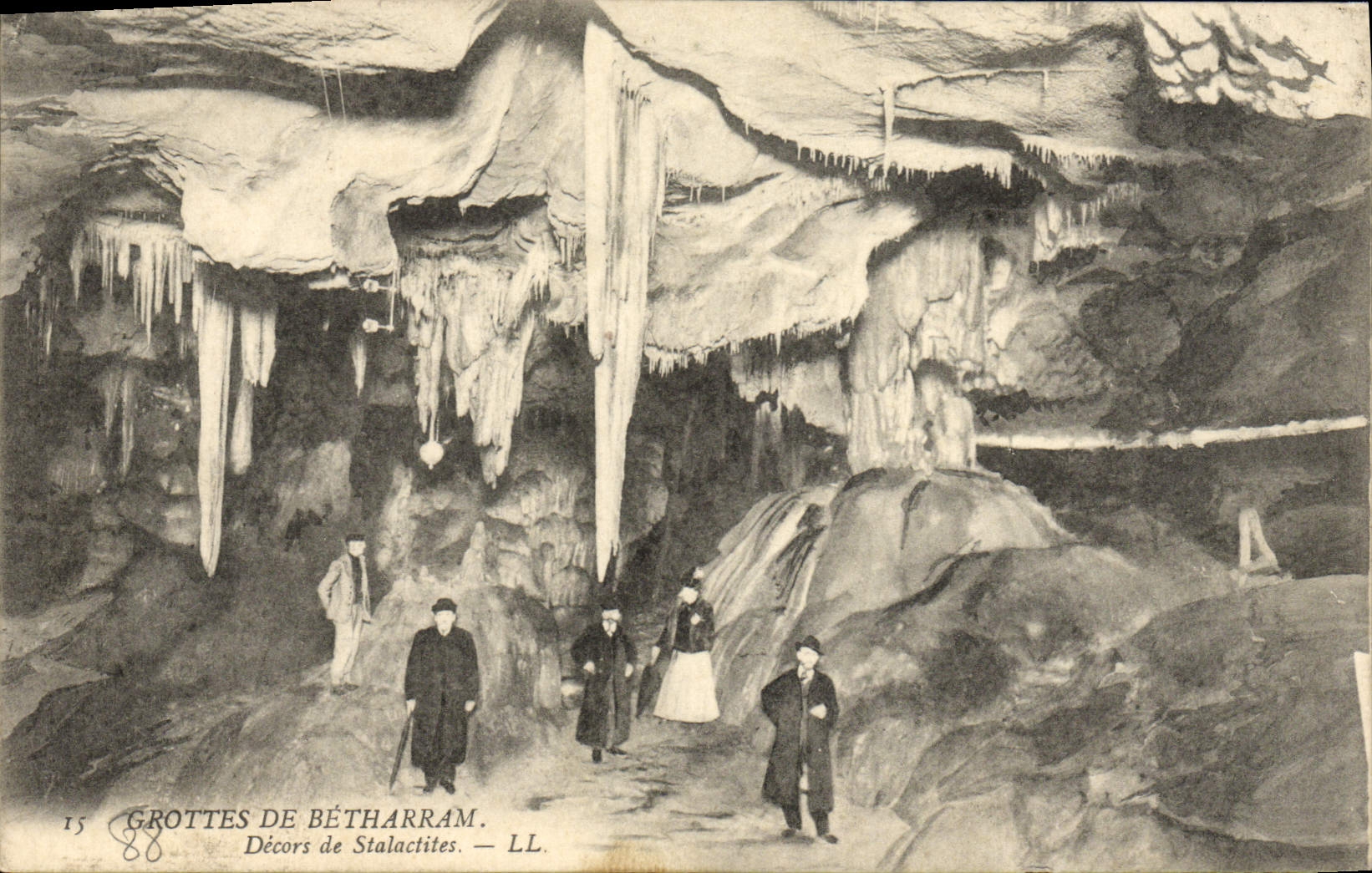 POSTAL Caves De Betharram Decorations de la VENDIMIA de estalactitas