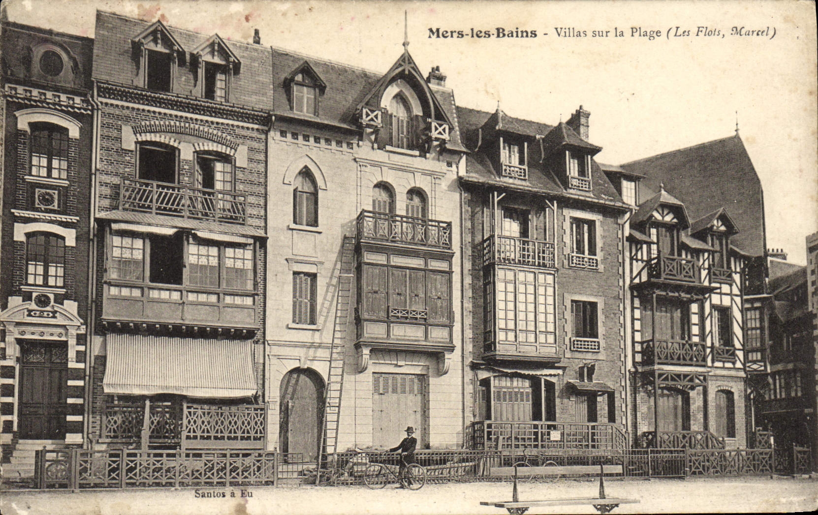 CPA Mers les Bains Villas sur la Plage