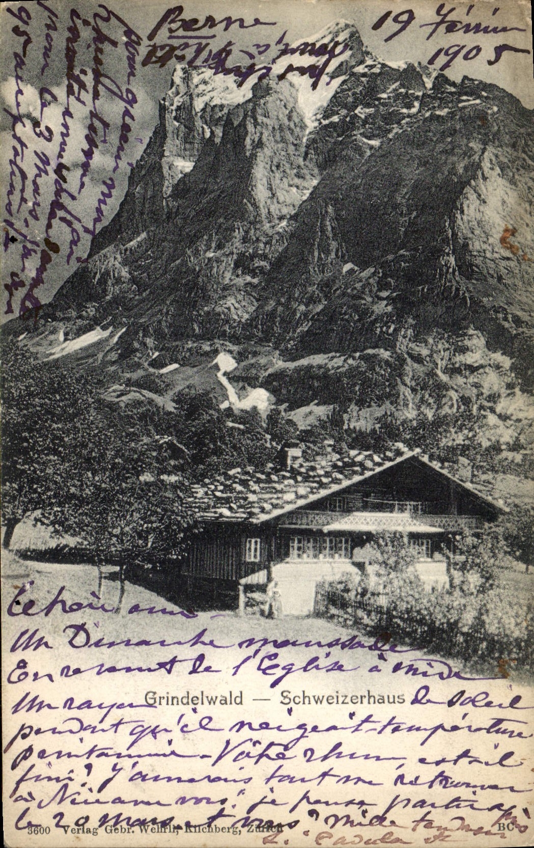 VINTAGE POSTCARD Grindelwald Schweizerhaus