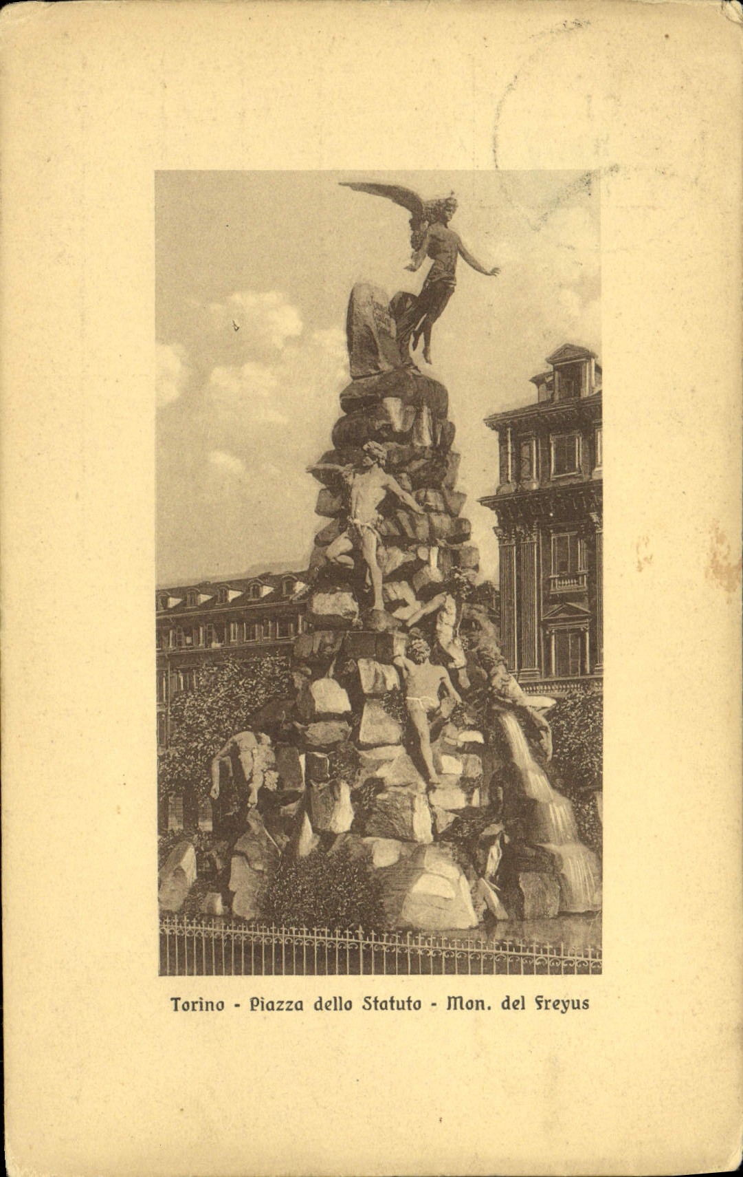 VINTAGE POSTCARD Torino Piazza dello Statuto My Del Freyus