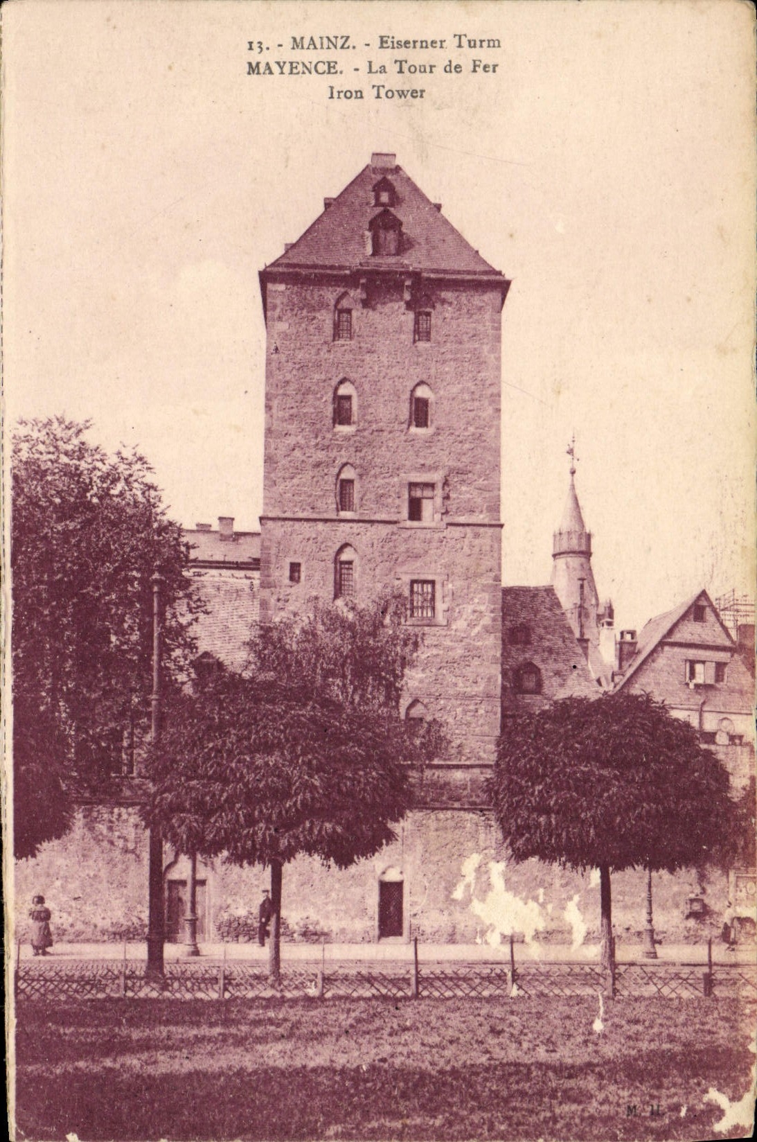 VINTAGE POSTCARD Mainz Eiserner Turn