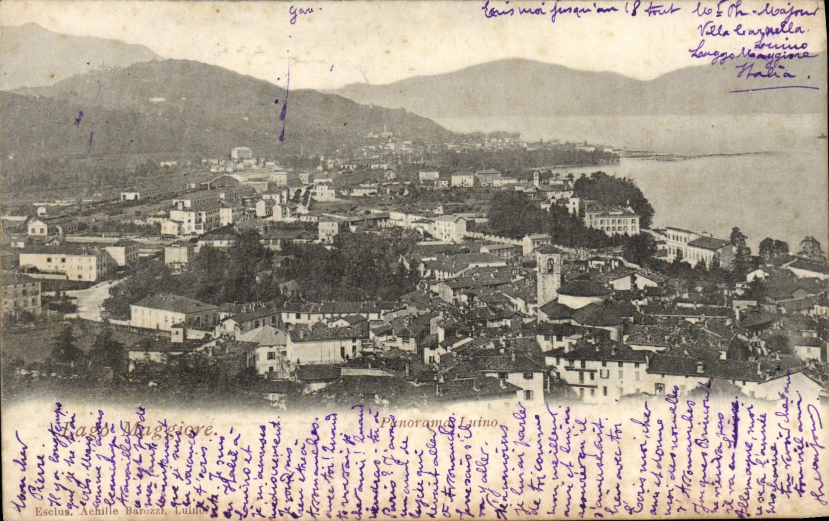 VINTAGE POSTCARD Lago Maggiore