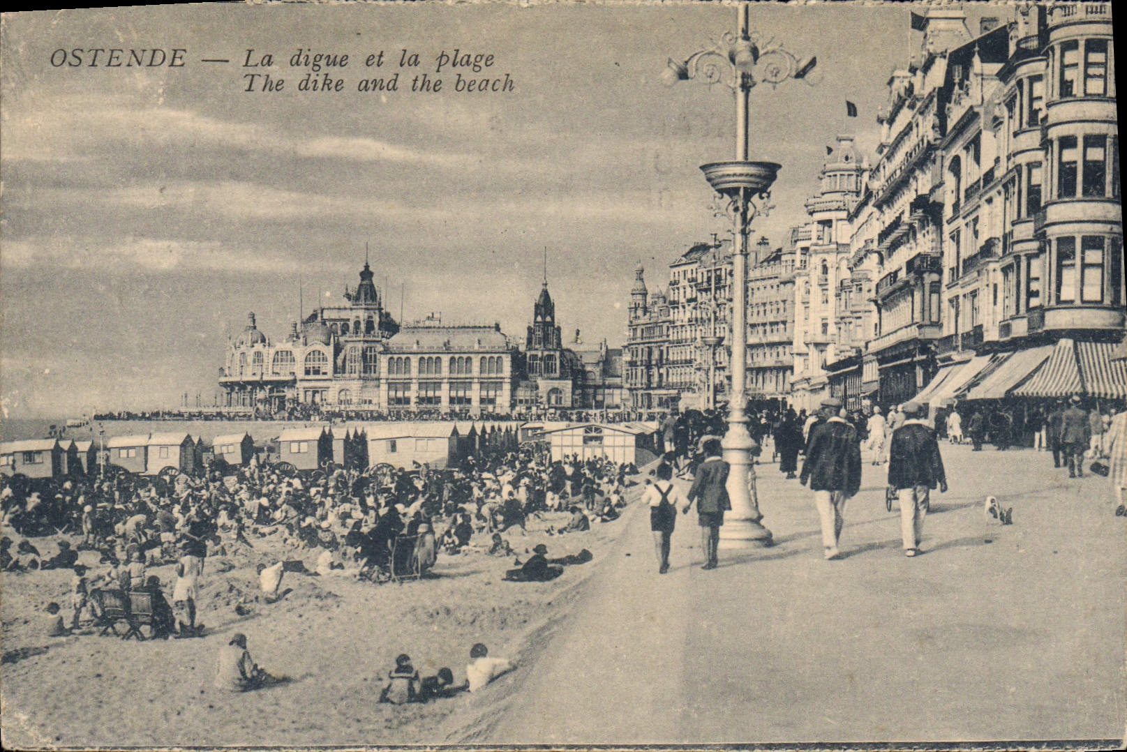 CPA Ostende La Digue Et La Plage The Dike And The Beach