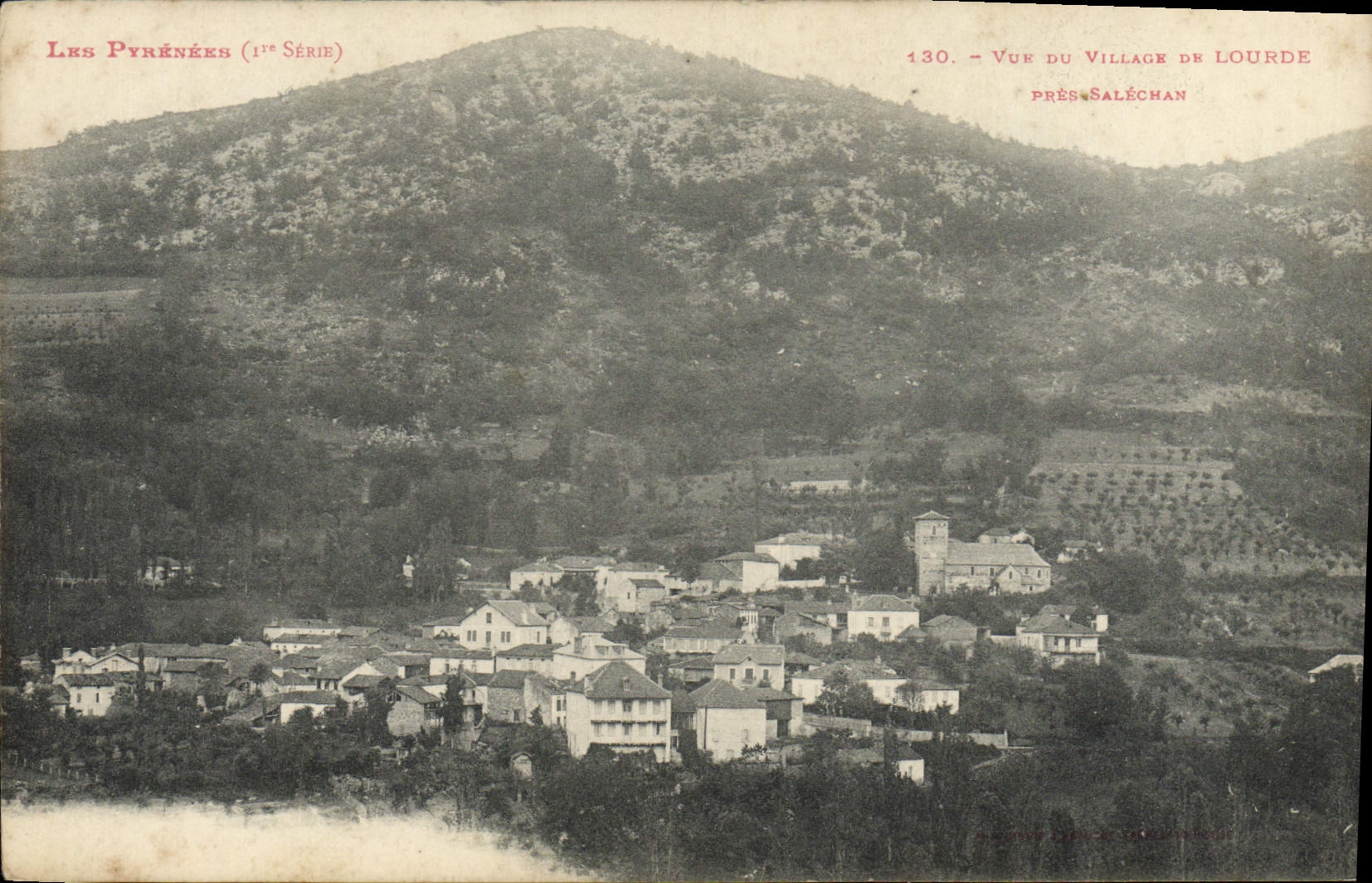 VINTAGE POSTCARD Seen village of Door close Salechan