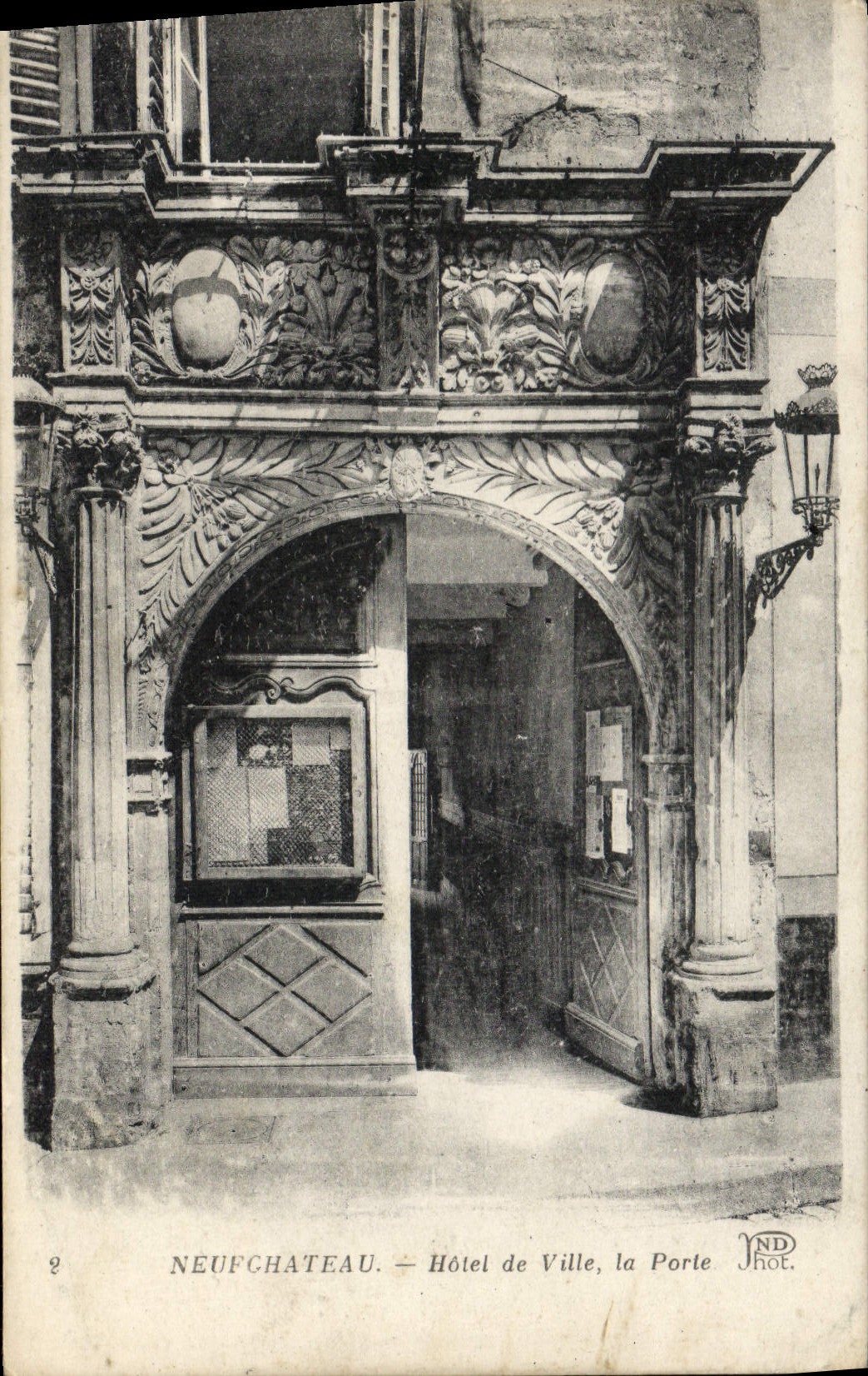 CPA Neufchateau Hotel De Ville La Porte
