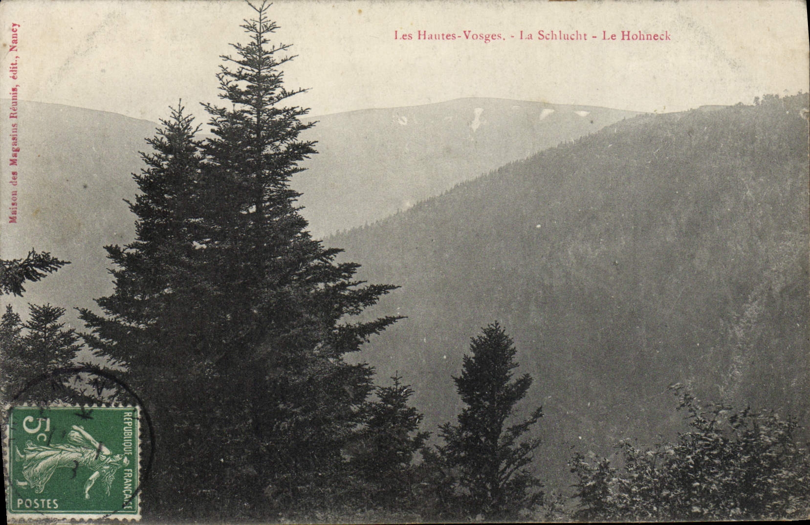 VINTAGE POSTCARD the High Vosges Schlucht Hohneck