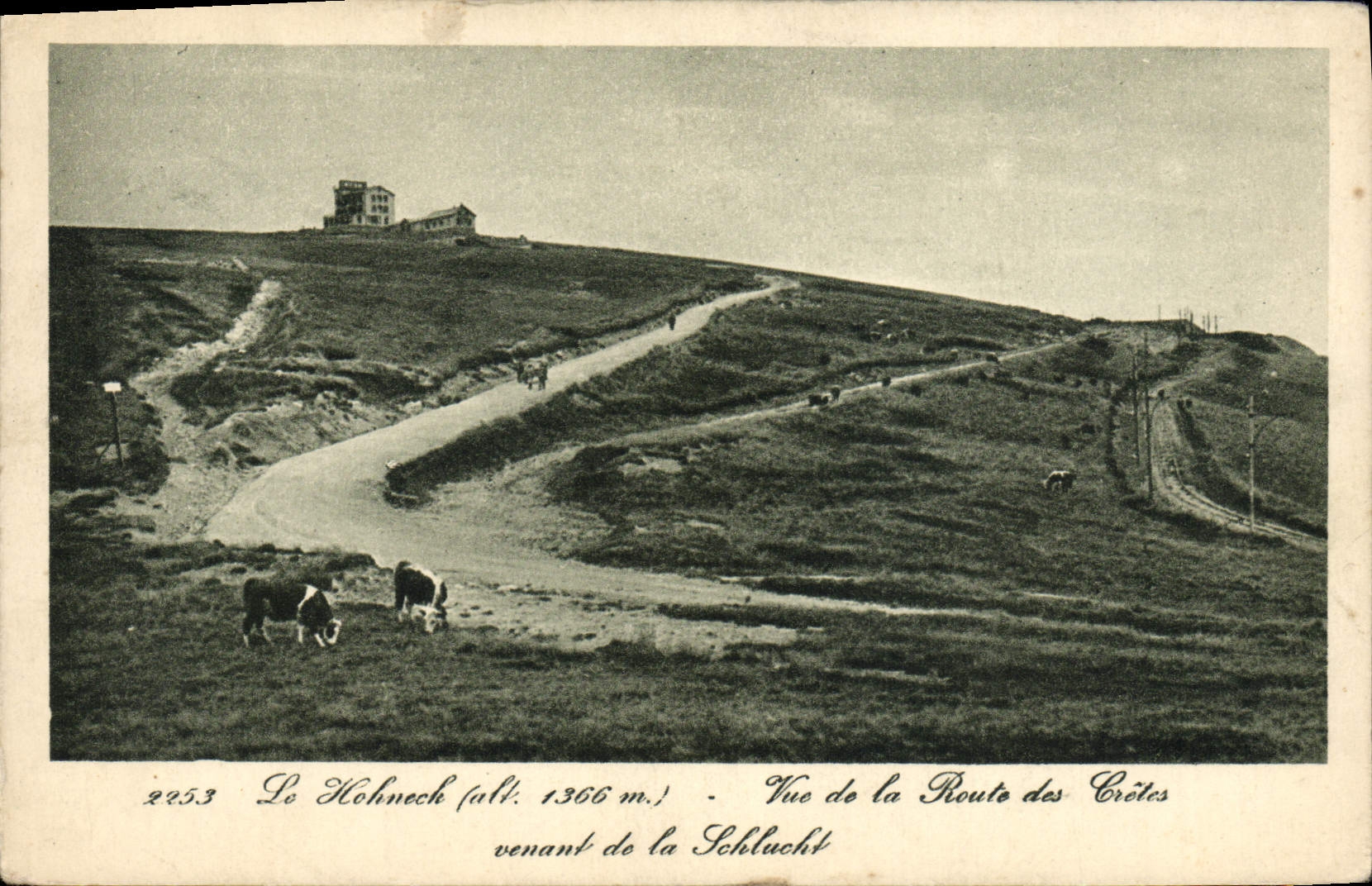 CPA Le Hohneck Vue de la route des Cretes venant de la Schlucht
