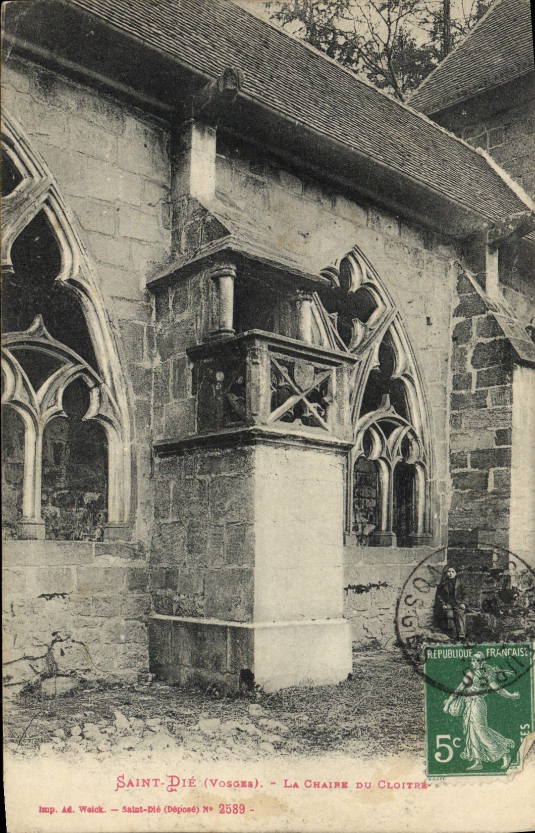 VINTAGE POSTCARD Holy Die the Pulpit Of the Cloister