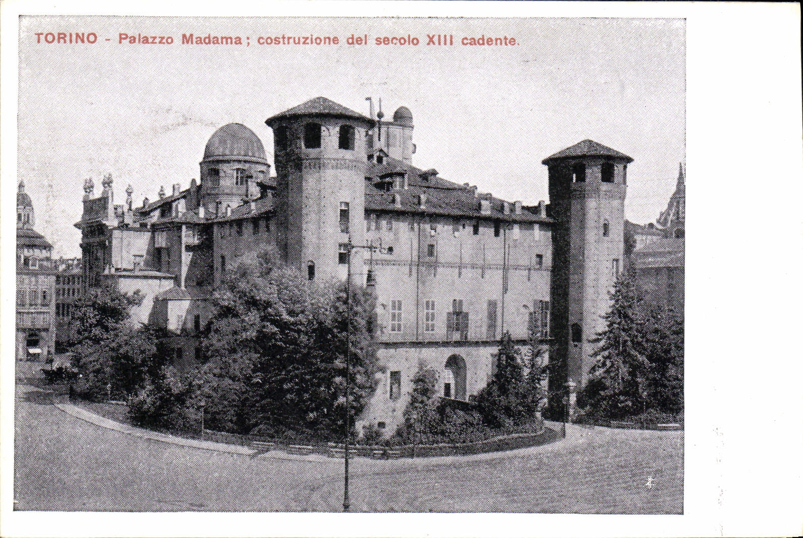 VINTAGE POSTCARD Torino Piazza Madama