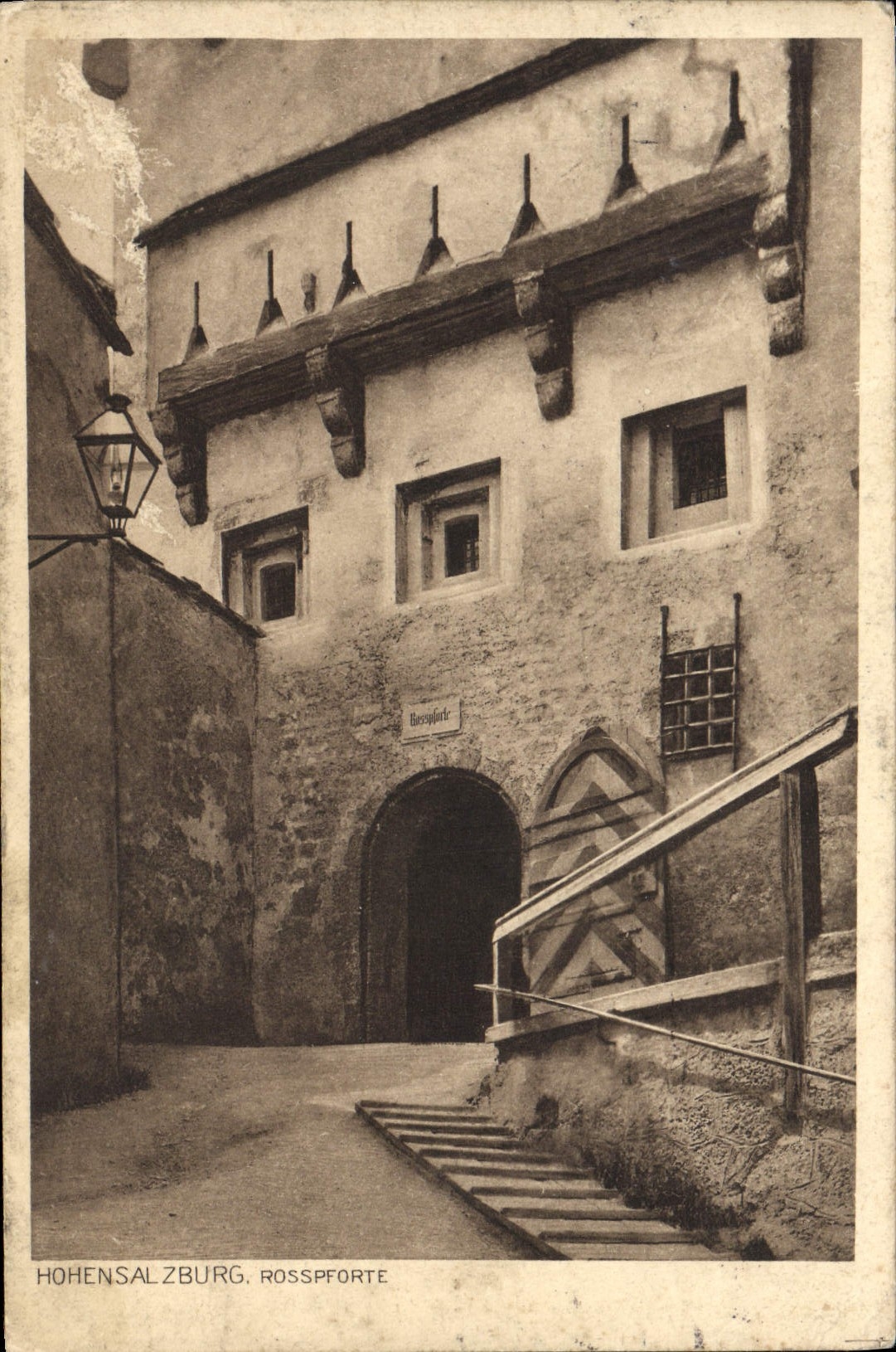 VINTAGE POSTCARD Hohensalzburg Rosspforte