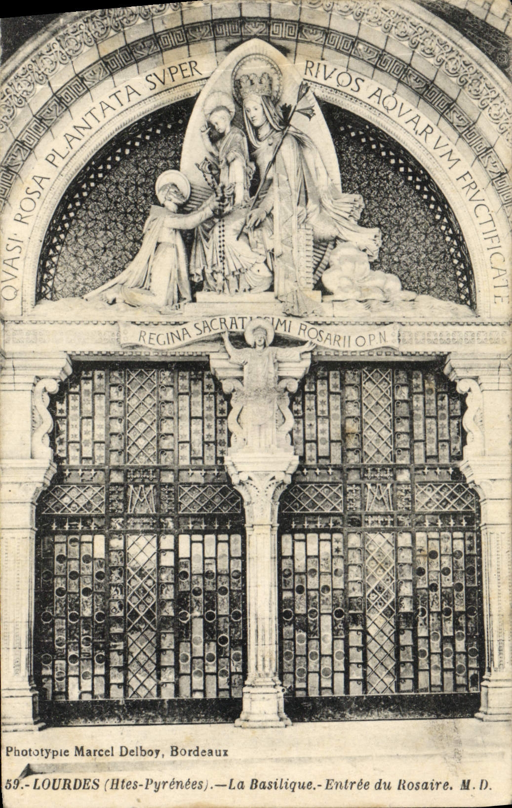 VINTAGE POSTCARD Heavy the Entered Basilica Of the Rosary