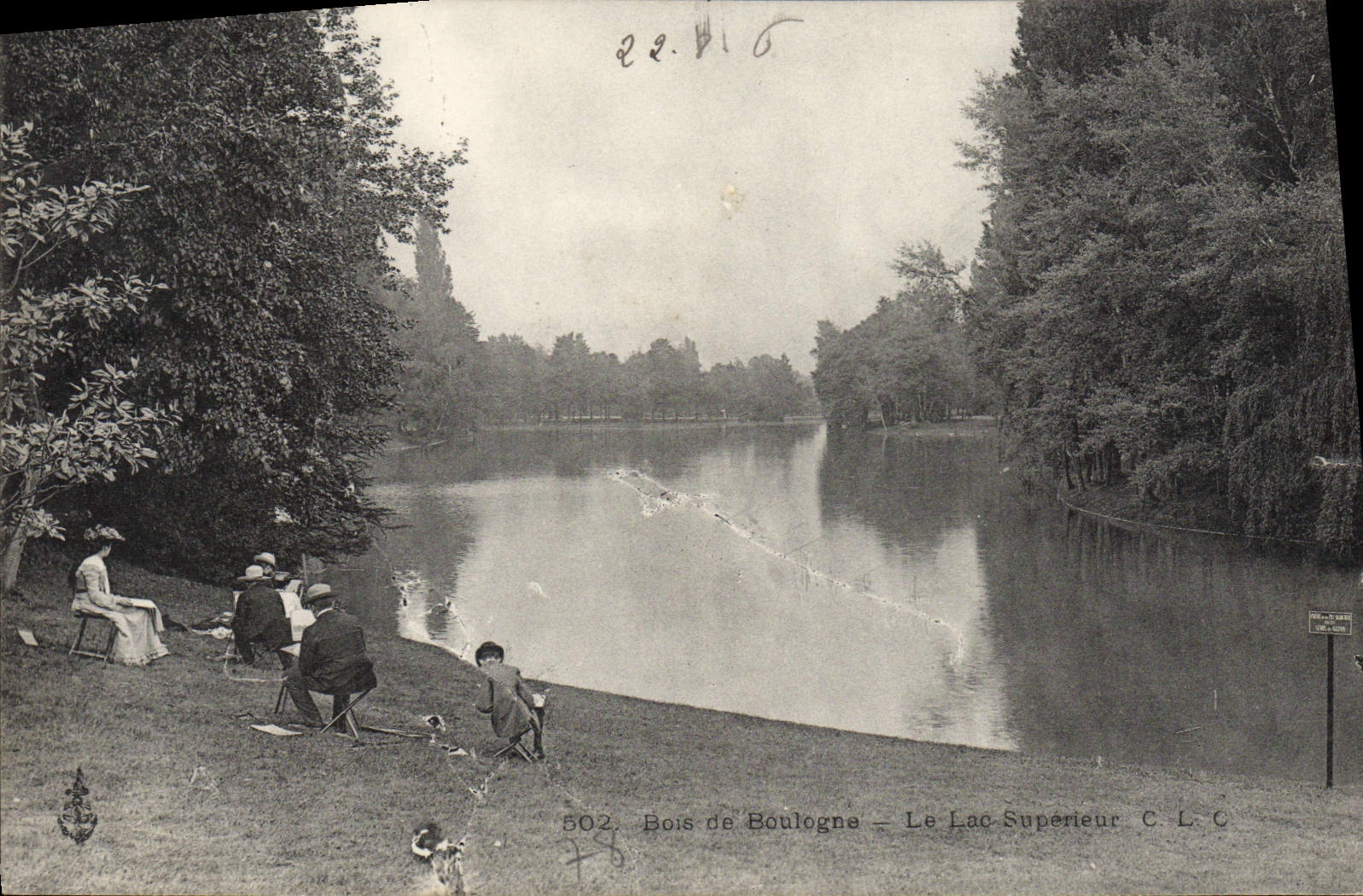 VINTAGE POSTCARD Blois Of Boulogne the higher Lake