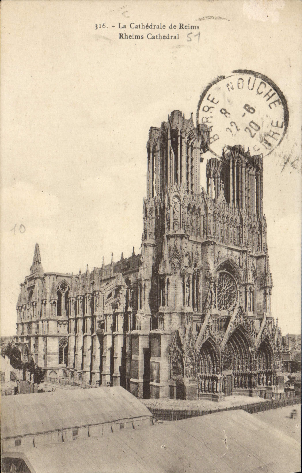 CPA La Cathedrale De Reims
