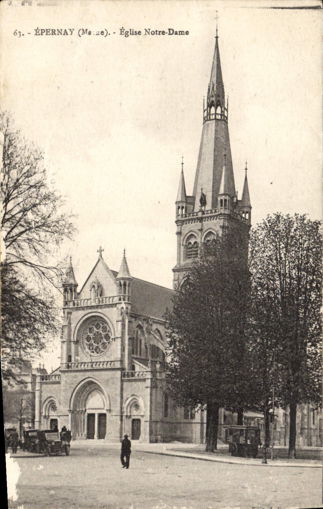 CPA Epernay Eglise Notre Dame