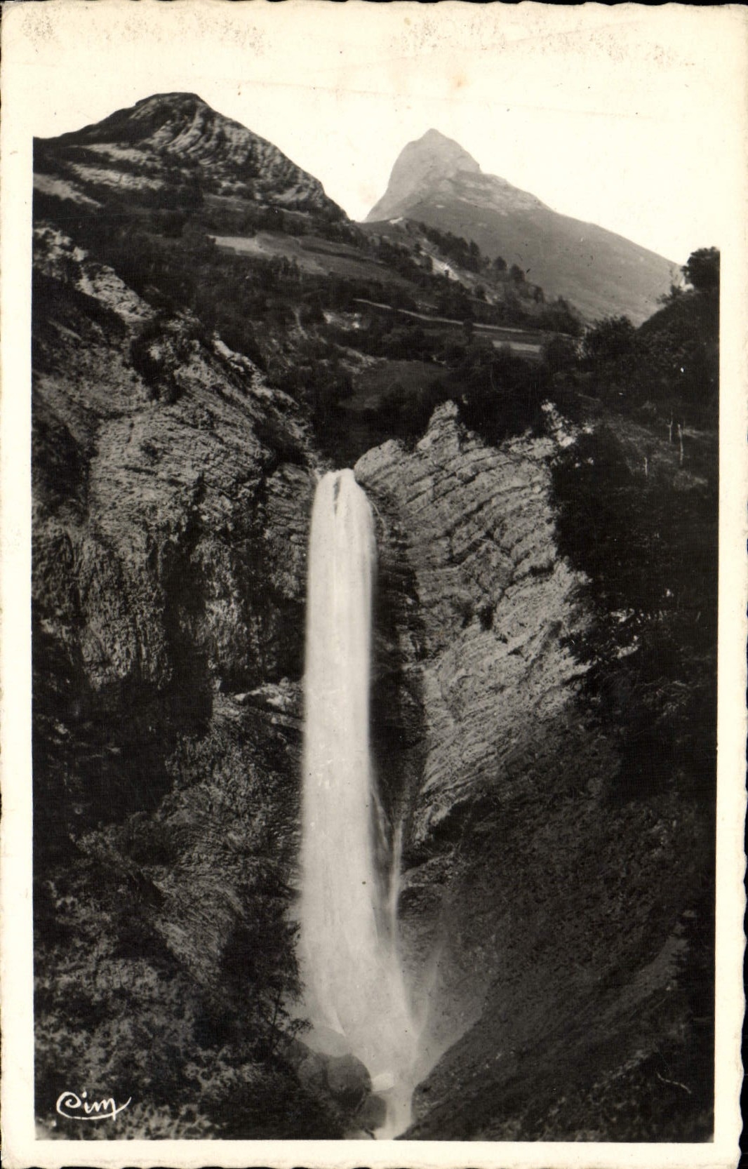 MODERN CARD Road Of the Collar D' Ornon the Cascade Of Perier