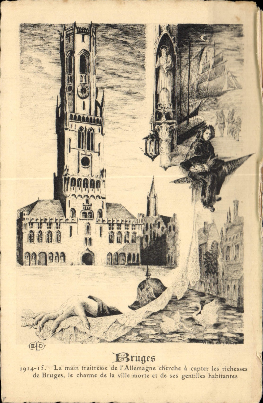 POSTAL Brujas de la VENDIMIA