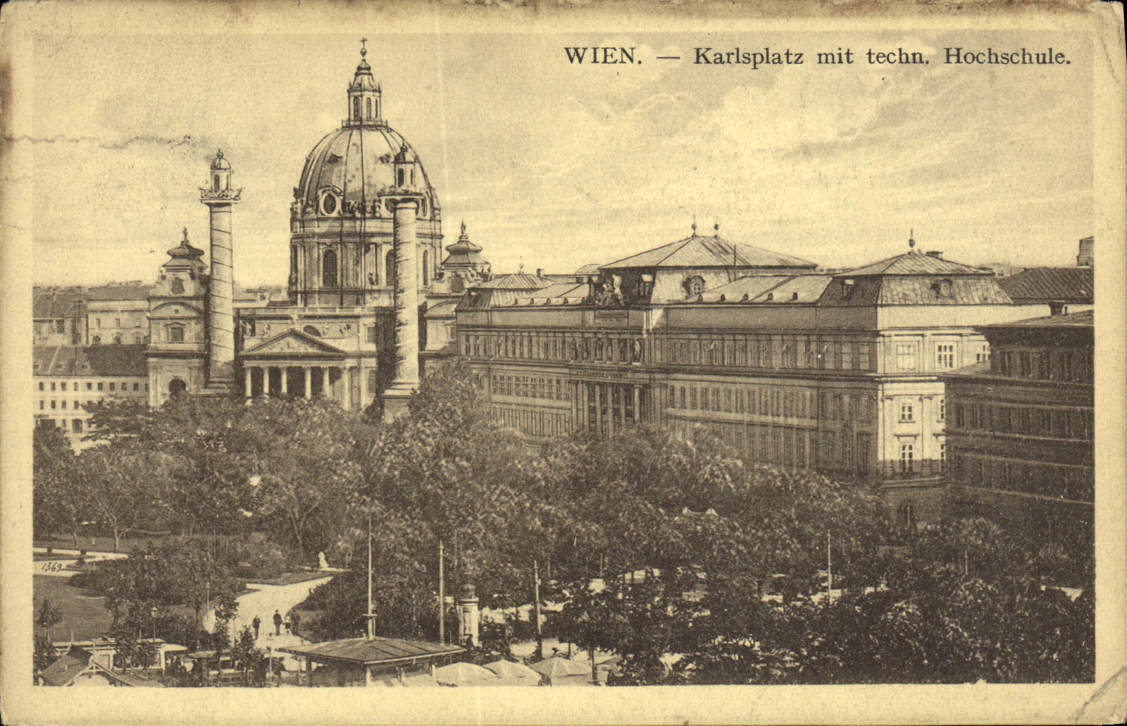 CPA Wien Karlsplatz mit techn Hochschule