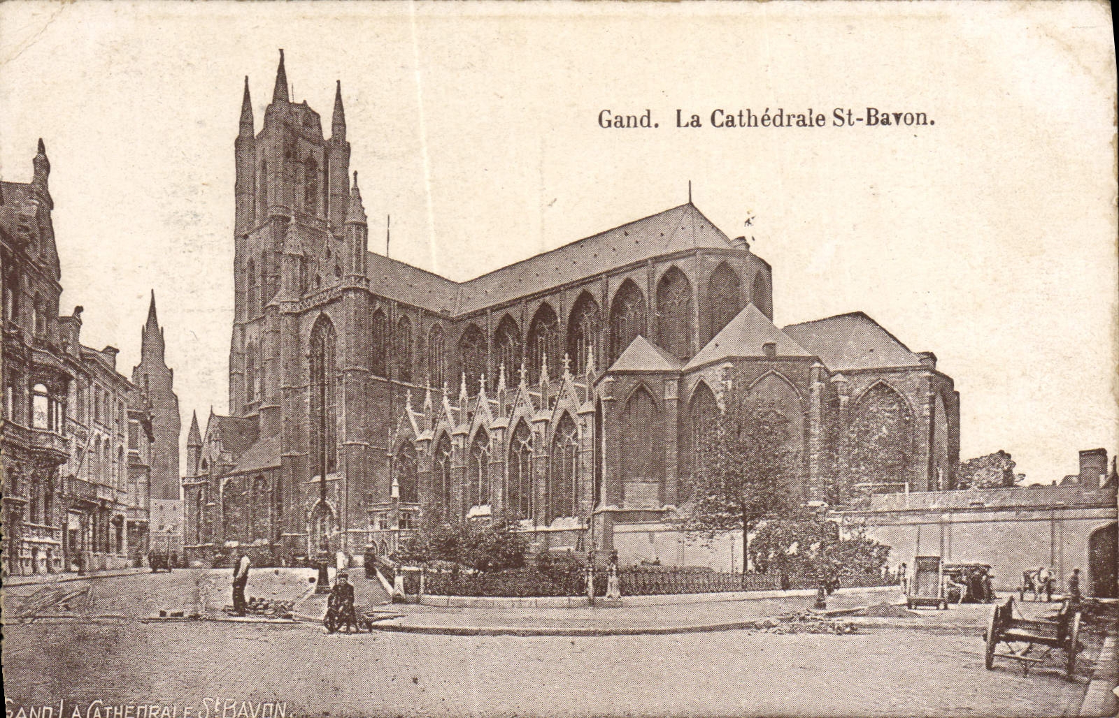 VINTAGE POSTCARD Ghent the Cathedral St Bavon