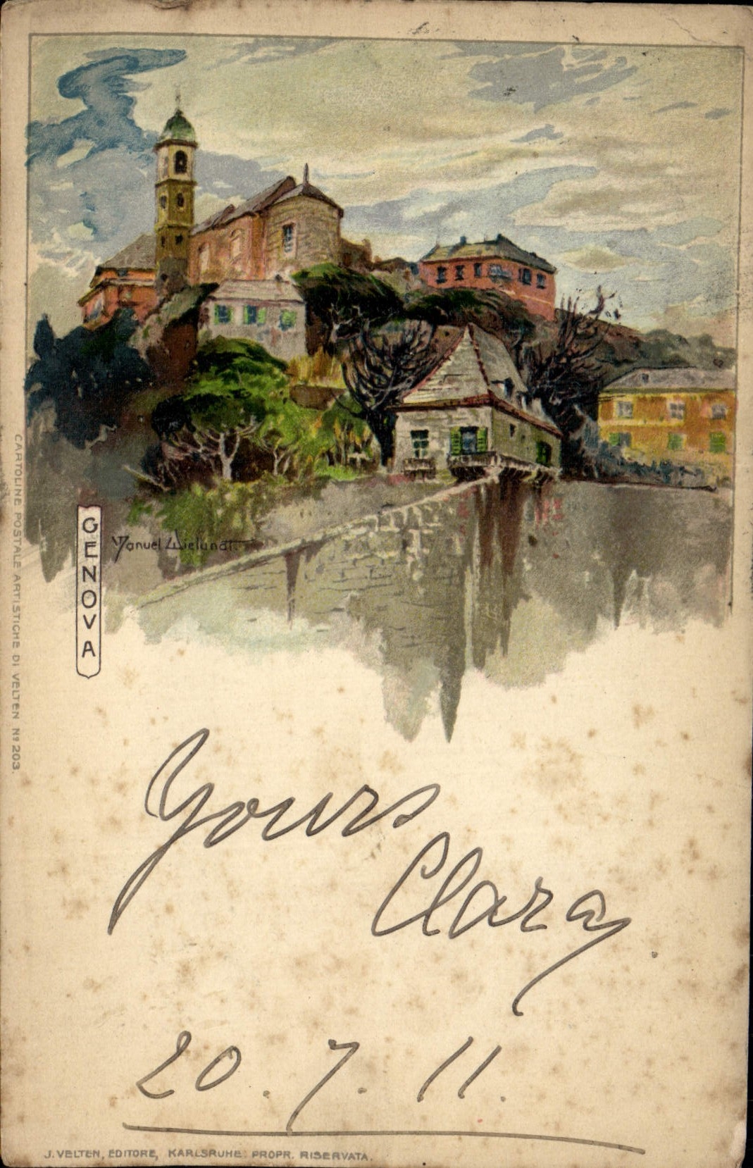 VINTAGE POSTCARD Genova