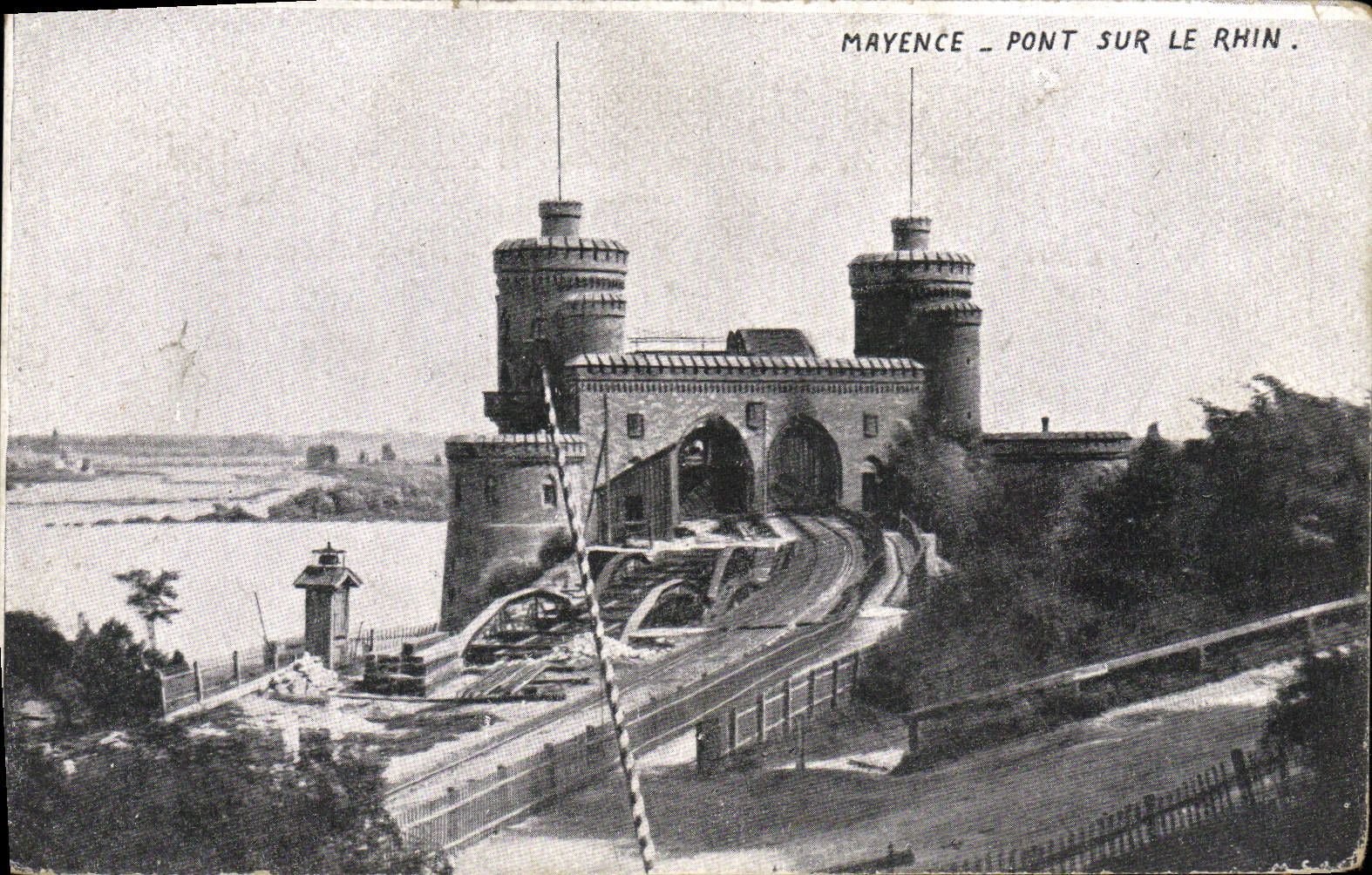 CPA Mayence Pont sur Le Rhin 