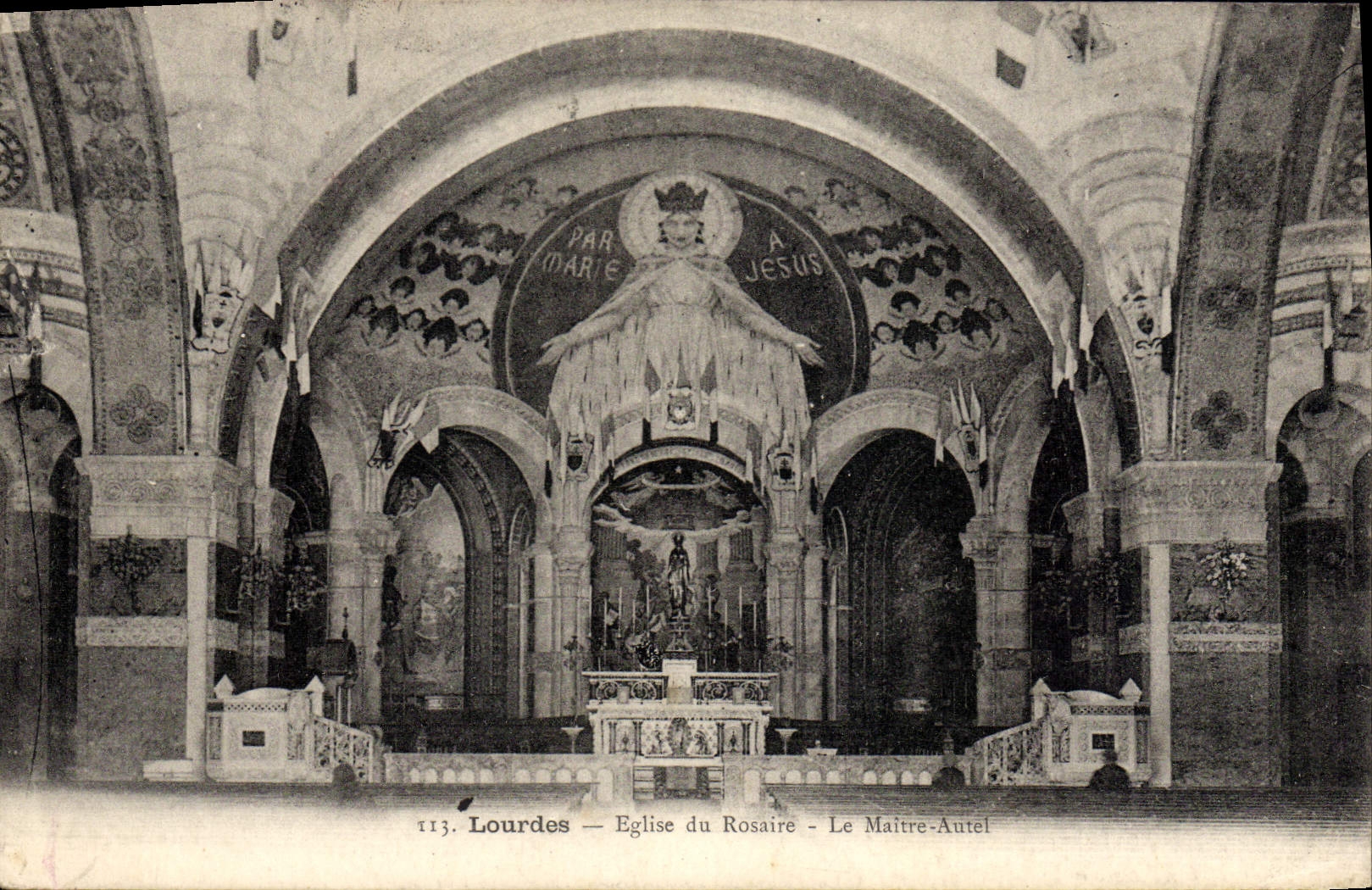 VINTAGE POSTCARD Heavy Church of the Rosary the Master Furnace bridge